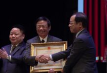 Quay phim sự kiện đón nhận Huân chương lao động